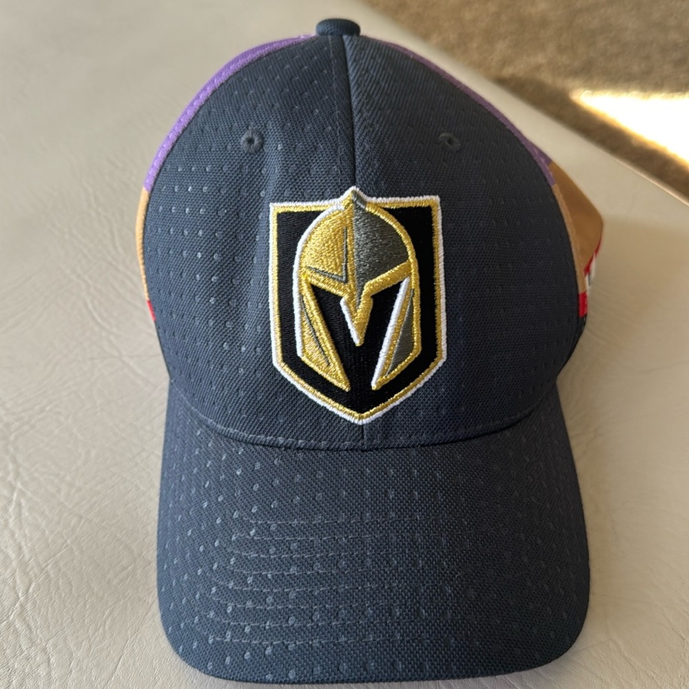 Vegas Golden Knights (VGK) hockey fights cancer hat inaugural season